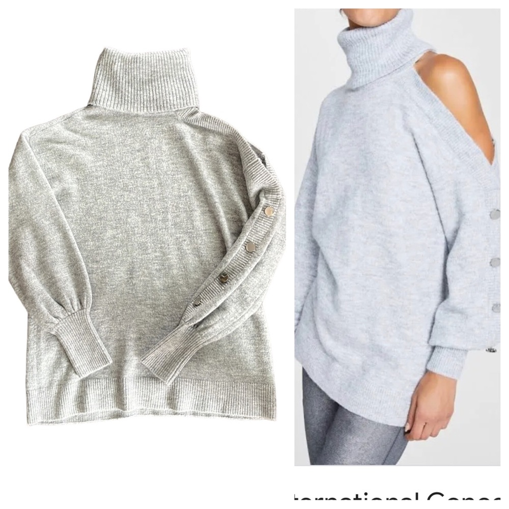 Inc International Concepts Women's Cold Shoulder Turtleneck Sweater